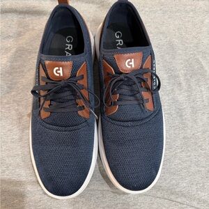 Cole Haan Navy and Tan Sneakers